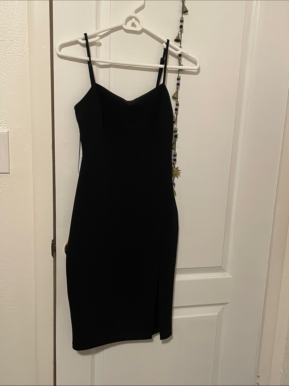 Express Classic Black Spaghetti-Strap Sheath Dress
